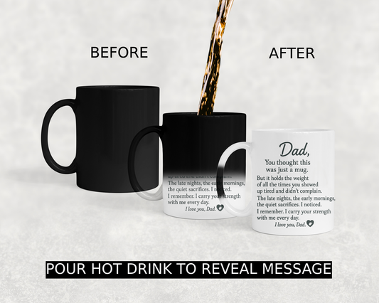 Fathers Day Hidden Message Magic Mug